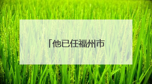 他已任福州市政府党组成员（附简历）