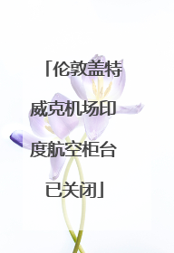伦敦盖特威克机场印度航空柜台已关闭