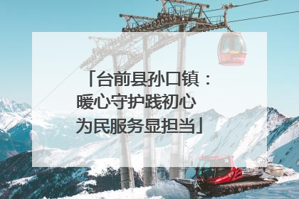 台前县孙口镇：暖心守护践初心 为民服务显担当