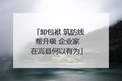 卸包袱 筑防线 帮升级 企业家在嵩县何以有为