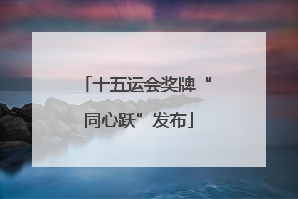 十五运会奖牌“同心跃”发布
