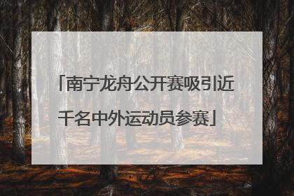 南宁龙舟公开赛吸引近千名中外运动员参赛