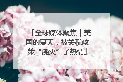 全球媒体聚焦｜美国的夏天，被关税政策“浇灭”了热情