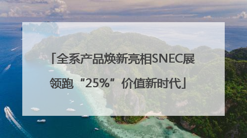 全系产品焕新亮相SNEC展 领跑“25%”价值新时代