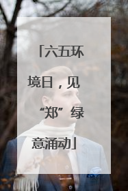 六五环境日，见“郑”绿意涌动