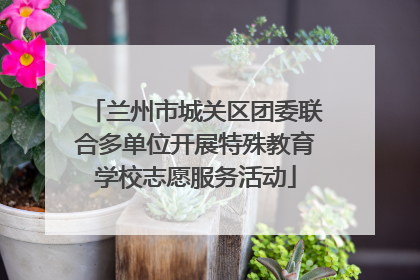 兰州市城关区团委联合多单位开展特殊教育学校志愿服务活动
