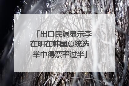 出口民调显示李在明在韩国总统选举中得票率过半