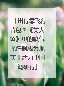 出行靠飞行背包？《美人鱼》里的喷气飞行器成为现实丨活力中国调研行