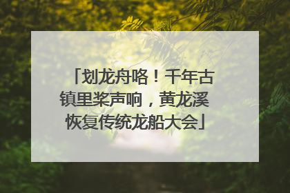 划龙舟咯！千年古镇里桨声响，黄龙溪恢复传统龙船大会