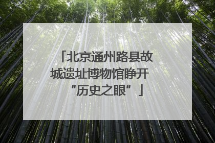 北京通州路县故城遗址博物馆睁开“历史之眼”