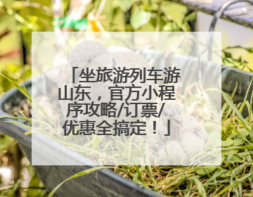 坐旅游列车游山东，官方小程序攻略/订票/优惠全搞定！