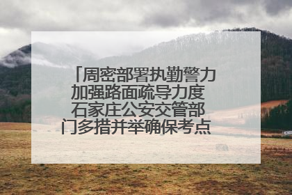 周密部署执勤警力 加强路面疏导力度 石家庄公安交管部门多措并举确保考点周边交通环境良好
