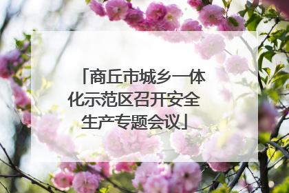 商丘市城乡一体化示范区召开安全生产专题会议