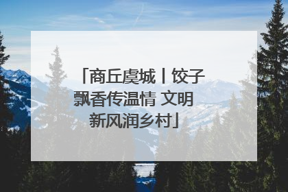 商丘虞城丨饺子飘香传温情 文明新风润乡村