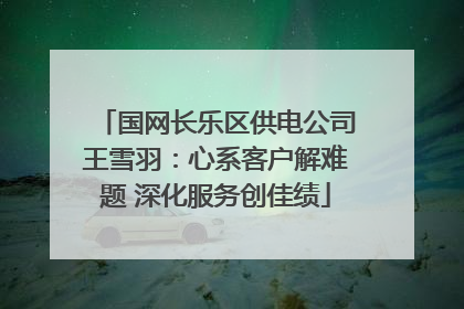 国网长乐区供电公司王雪羽：心系客户解难题 深化服务创佳绩