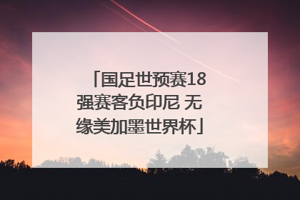 国足世预赛18强赛客负印尼 无缘美加墨世界杯