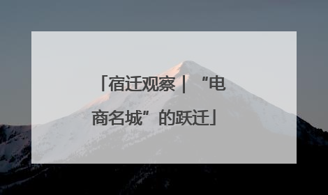 宿迁观察｜“电商名城”的跃迁
