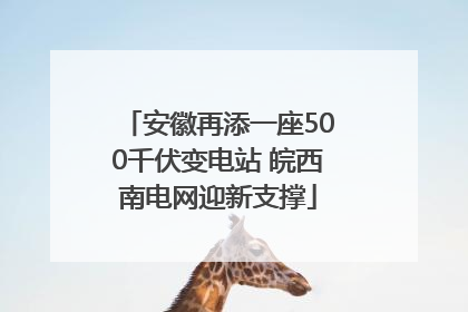 安徽再添一座500千伏变电站 皖西南电网迎新支撑