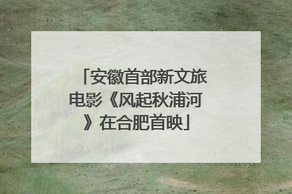 安徽首部新文旅电影《风起秋浦河》在合肥首映