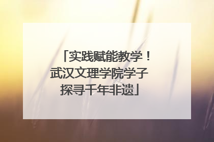 实践赋能教学！武汉文理学院学子探寻千年非遗