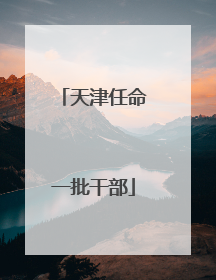 天津任命一批干部