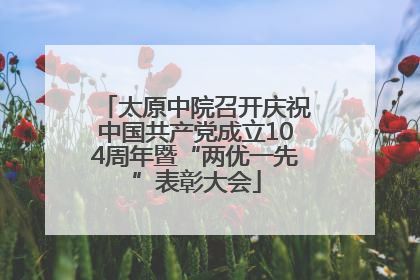 太原中院召开庆祝中国共产党成立104周年暨“两优一先”表彰大会