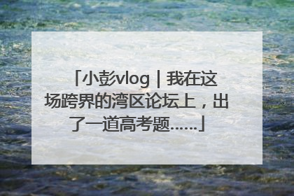小彭vlog｜我在这场跨界的湾区论坛上，出了一道高考题……