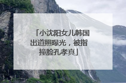 小沈阳女儿韩国出道照曝光，被指撞脸孔孝真