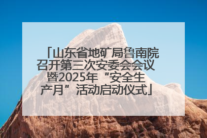 山东省地矿局鲁南院召开第三次安委会会议暨2025年“安全生产月”活动启动仪式