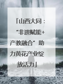 山西大同：“非遗赋能+产教融合”助力黄花产业绽放活力