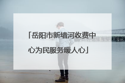 岳阳市新墙河收费中心为民服务暖人心