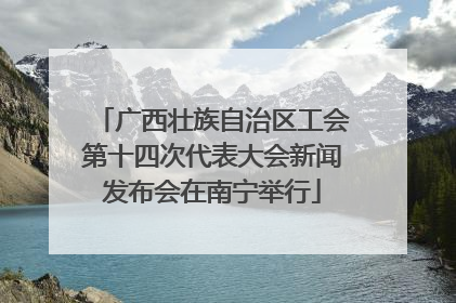 广西壮族自治区工会第十四次代表大会新闻发布会在南宁举行