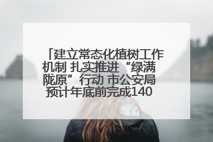 建立常态化植树工作机制 扎实推进“绿满陇原”行动 市公安局预计年底前完成1402亩绿化任务