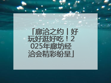 廊洽之约丨好玩好逛好吃！2025年廊坊经洽会精彩纷呈
