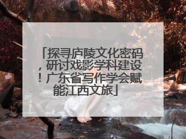 探寻庐陵文化密码，研讨戏影学科建设！广东省写作学会赋能江西文旅