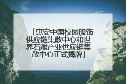 惠安中国校园服饰供应链集散中心和世界石雕产业供应链集散中心正式揭牌