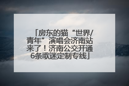 房东的猫“世界/青年”演唱会济南站来了！济南公交开通6条歌迷定制专线