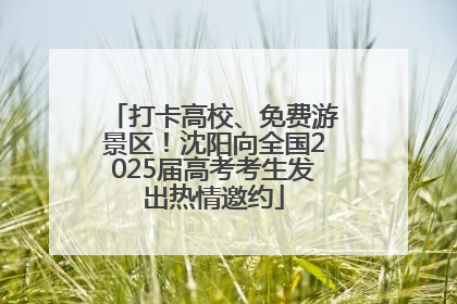 打卡高校、免费游景区！沈阳向全国2025届高考考生发出热情邀约