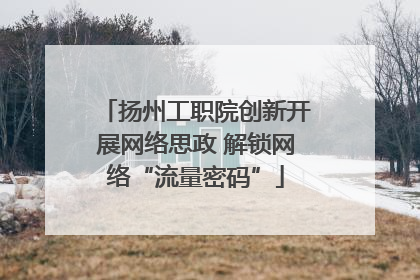 扬州工职院创新开展网络思政 解锁网络“流量密码”