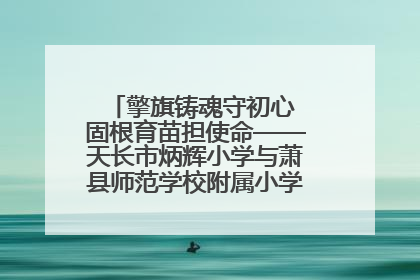 擎旗铸魂守初心 固根育苗担使命——天长市炳辉小学与萧县师范学校附属小学结对共建活动纪实