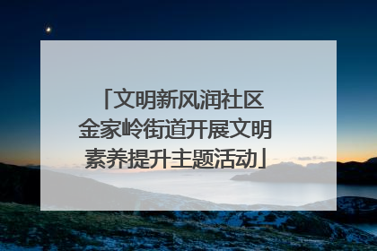 文明新风润社区 金家岭街道开展文明素养提升主题活动