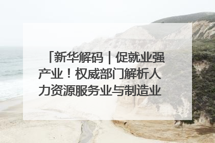 新华解码｜促就业强产业！权威部门解析人力资源服务业与制造业融合发展试点
