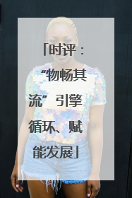 时评：“物畅其流”引擎循环、赋能发展