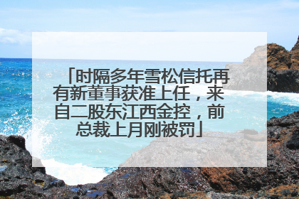 时隔多年雪松信托再有新董事获准上任，来自二股东江西金控，前总裁上月刚被罚