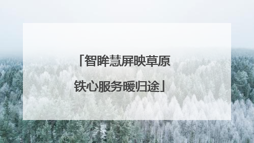 智眸慧屏映草原 铁心服务暖归途