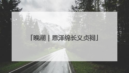 晚潮｜恩泽绵长义贞祠