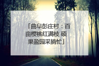 曲阜彭庄村：百亩樱桃红满枝 硕果盈园采摘忙