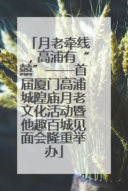 月老牵线，高浦有“囍”——首届厦门高浦城隍庙月老文化活动暨他趣百城见面会隆重举办