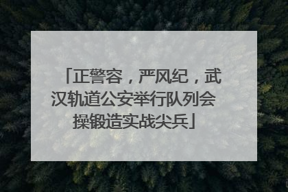 正警容，严风纪，武汉轨道公安举行队列会操锻造实战尖兵