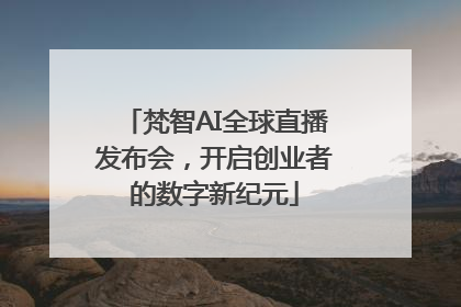 梵智AI全球直播发布会，开启创业者的数字新纪元